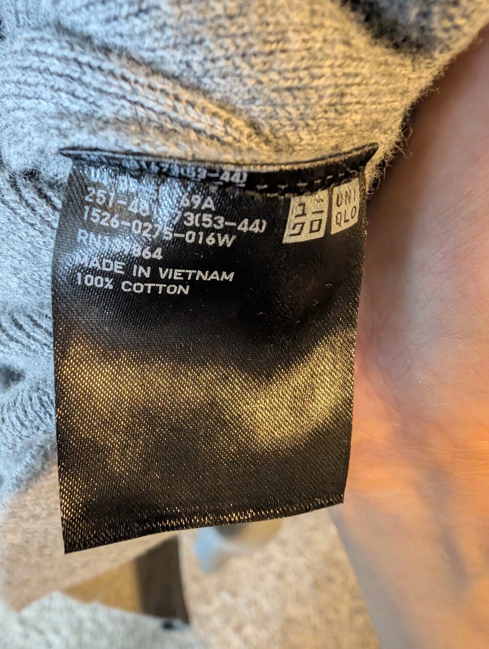 Uniqlo Women's Smooth Cotton Sweater in Gray - Picture 5 of 5
